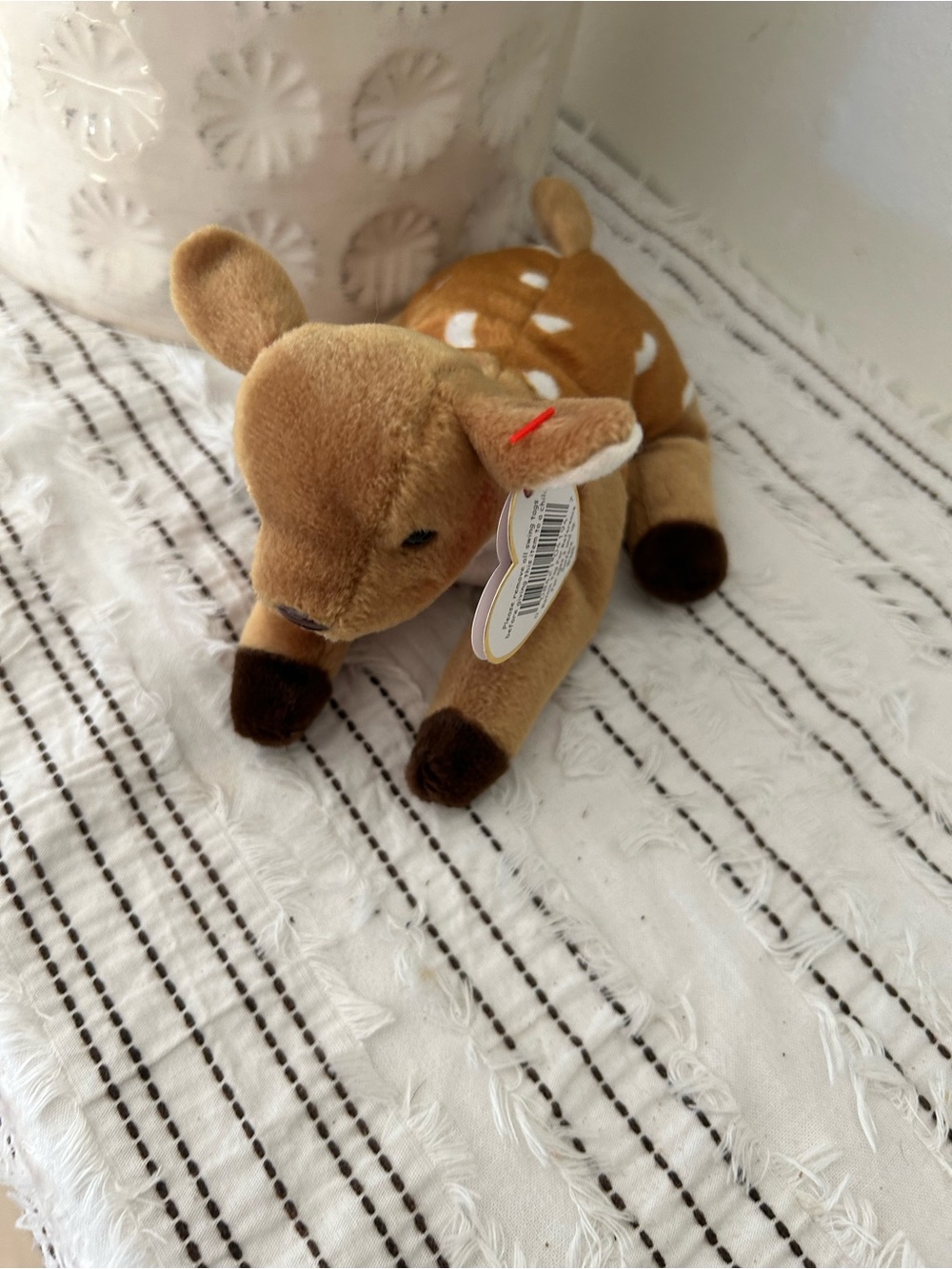 Vintage 1998 TY Beanie Baby Whisper  Fawn Deer Brown
